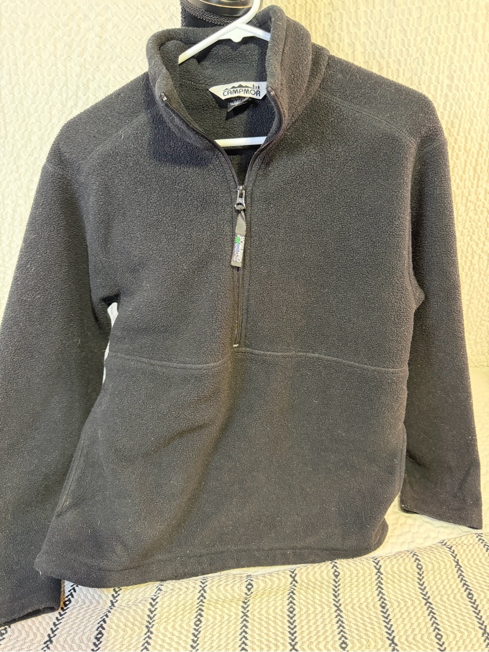 Women's Black Half-Zip Fleece Pullover